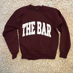 New The Bar- VARSITY SWEATSHIRT MAROON